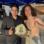 I post with Angel Pureheart at Brawley's Lowrider Street Festival
