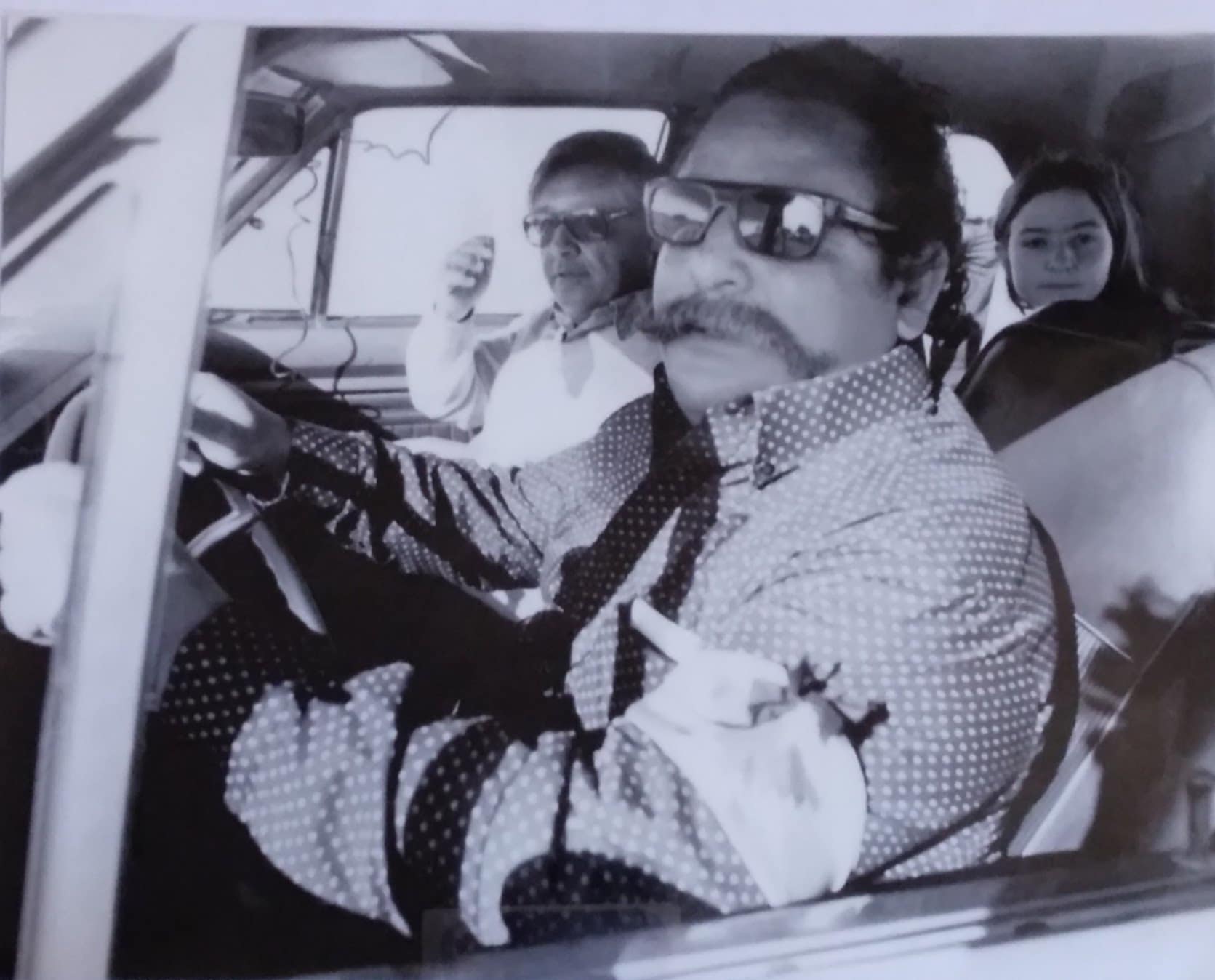 Her father chauffeuring Cesar Chavez