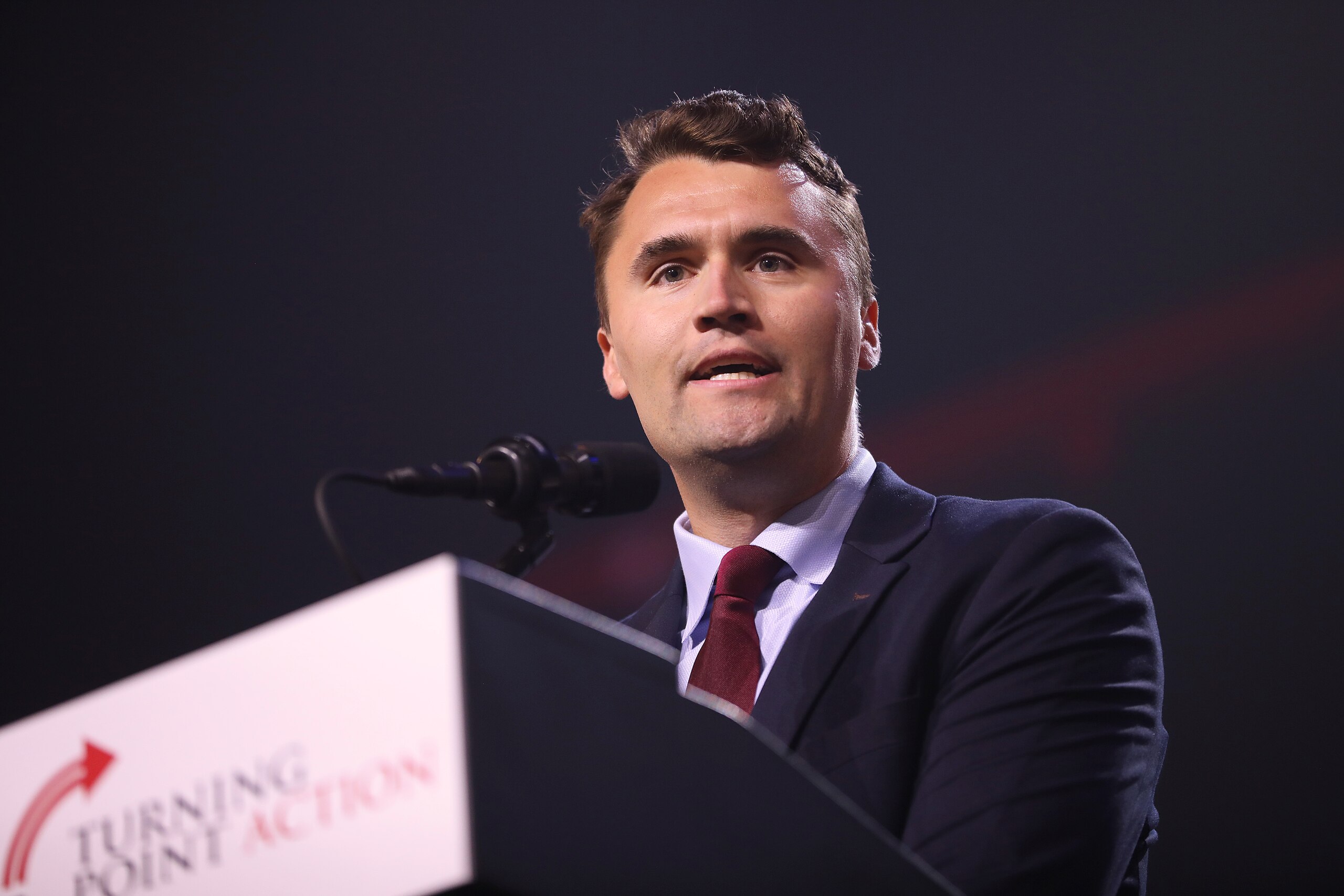 Charlie Kirk speaking at an event