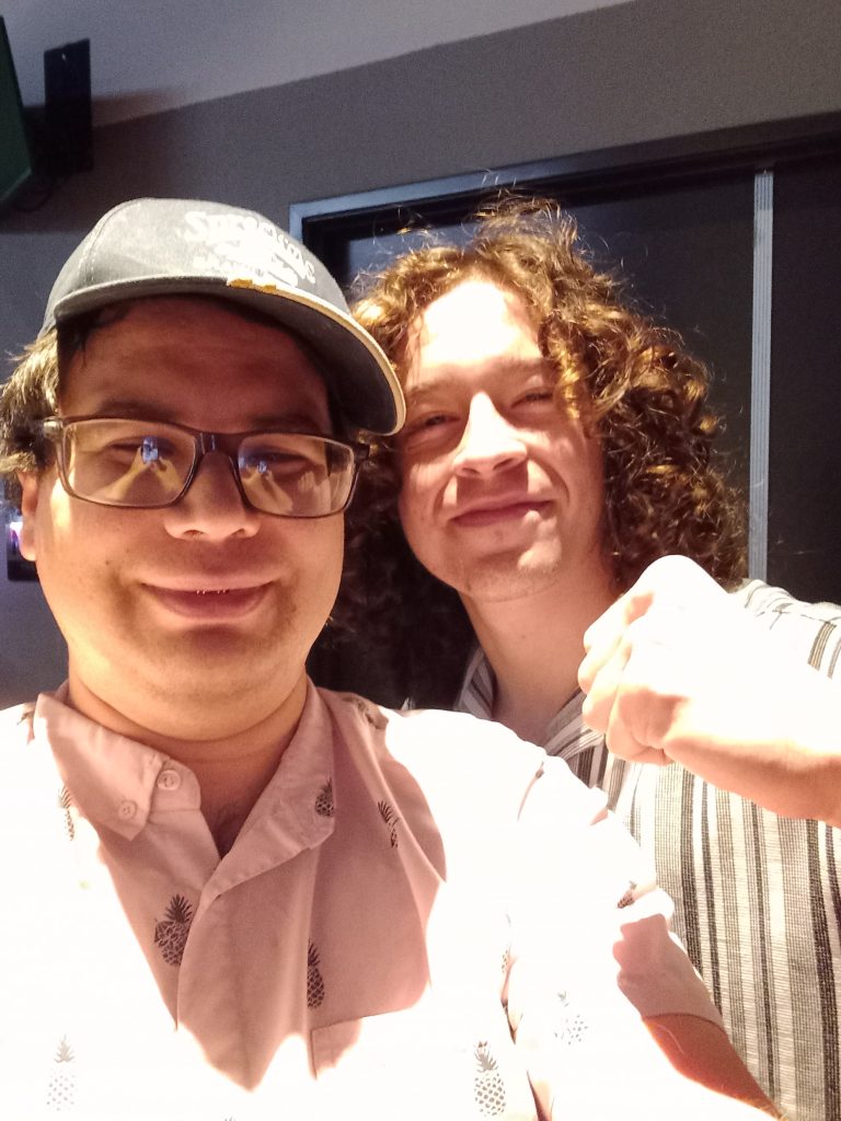 Justin Orsino with Angel Pureheart after their interview