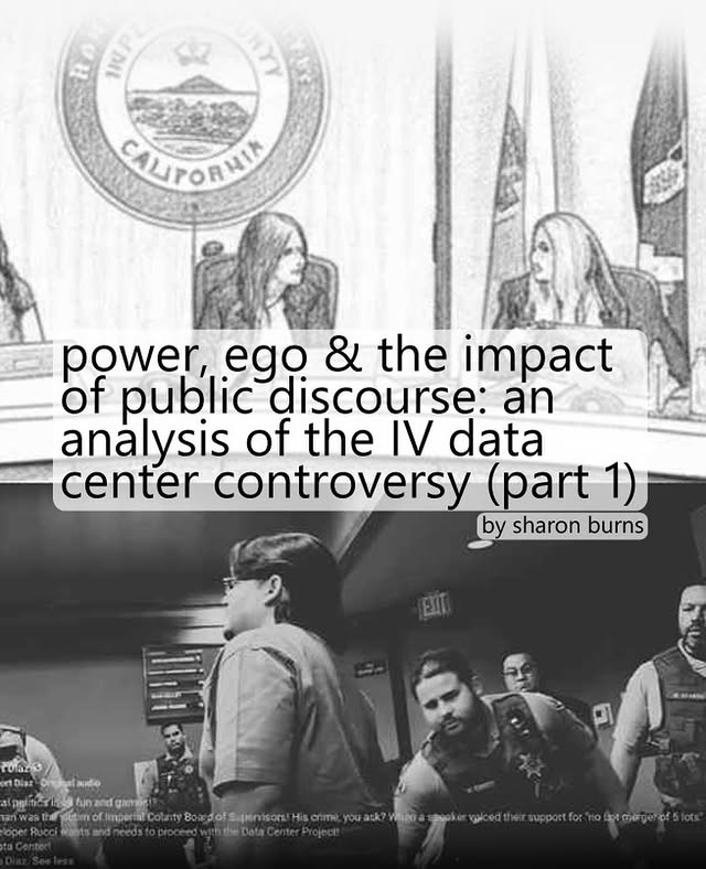 power, ego & the impact of public discourse: an analysis of the IV data center controversy (part 1)